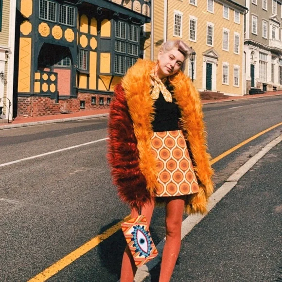 Groovy two-tone fur coat - Picture 9 of 9